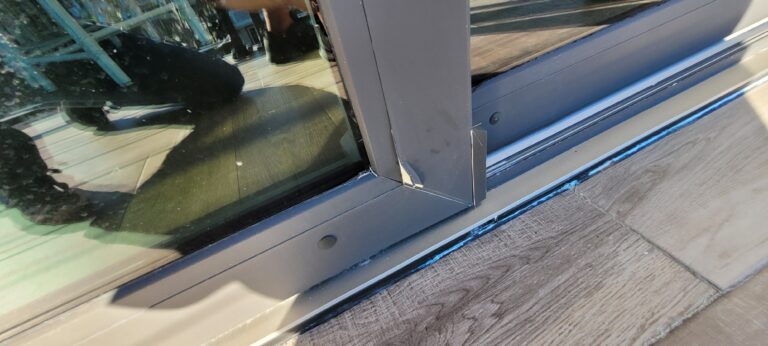 wind damage to sliding glass doors